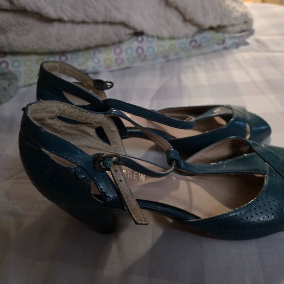 Anthropologie Chelsea crew turquoise heel size 40 - Picture 3 of 3